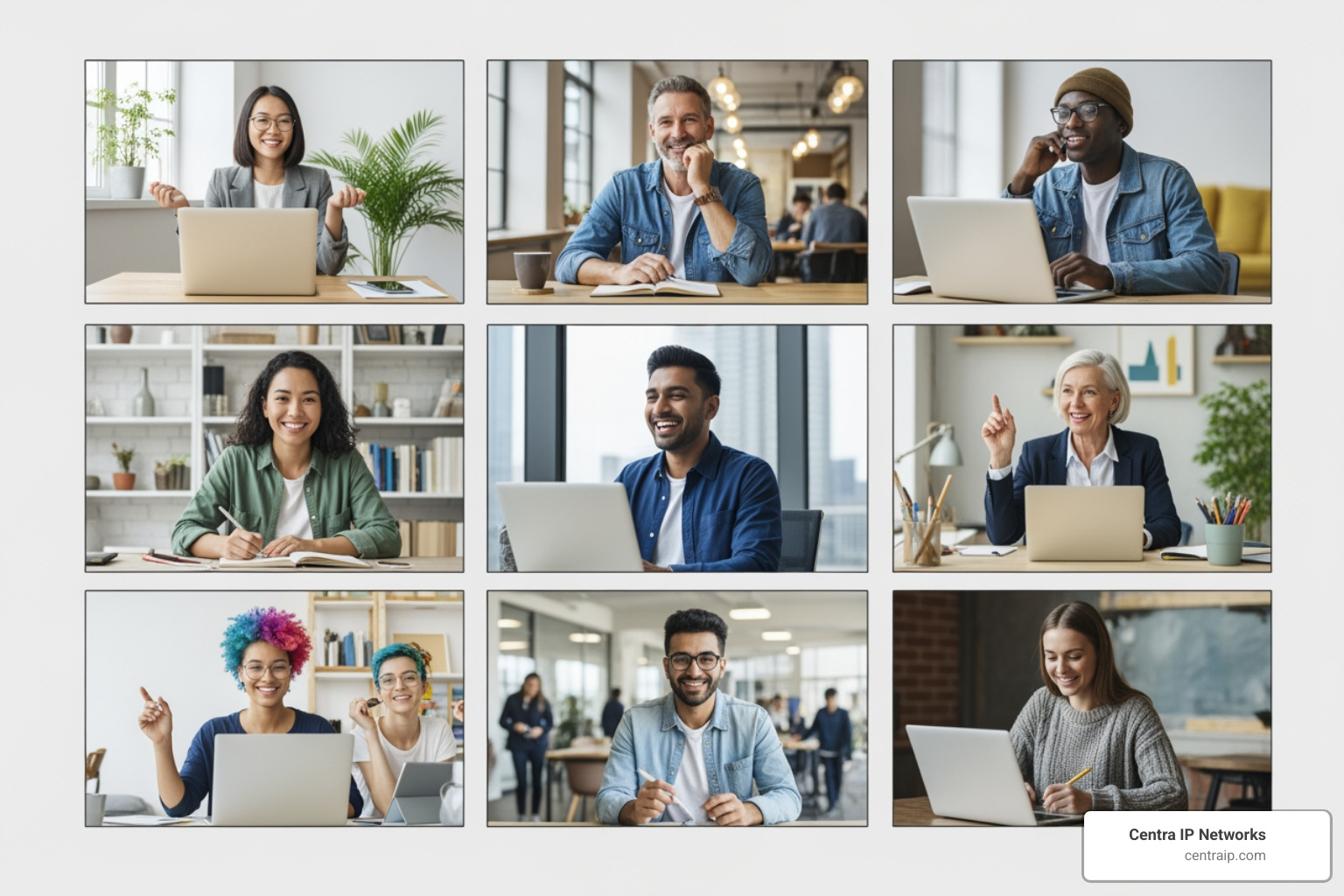 diverse team collaborating remotely - cloud pbx platform diverse team collaborating remotely - cloud pbx platform