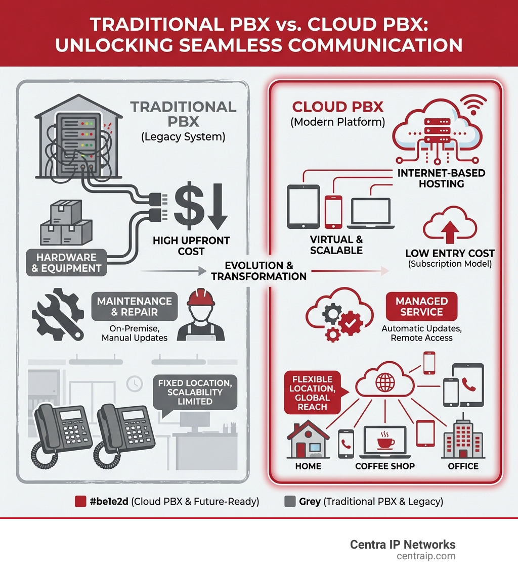 infographic explaining the difference between a traditional PBX and a Cloud PBX - cloud pbx platform infographic infographic explaining the difference between a traditional PBX and a Cloud PBX - cloud pbx platform infographic