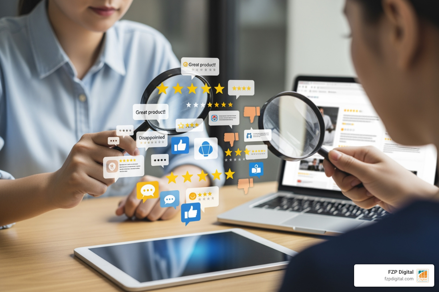 abstract AI-themed graphic with interconnected nodes representing search and review icons, with a subtle glow, no people - review and reputation management abstract AI-themed graphic with interconnected nodes representing search and review icons, with a subtle glow, no people - review and reputation management