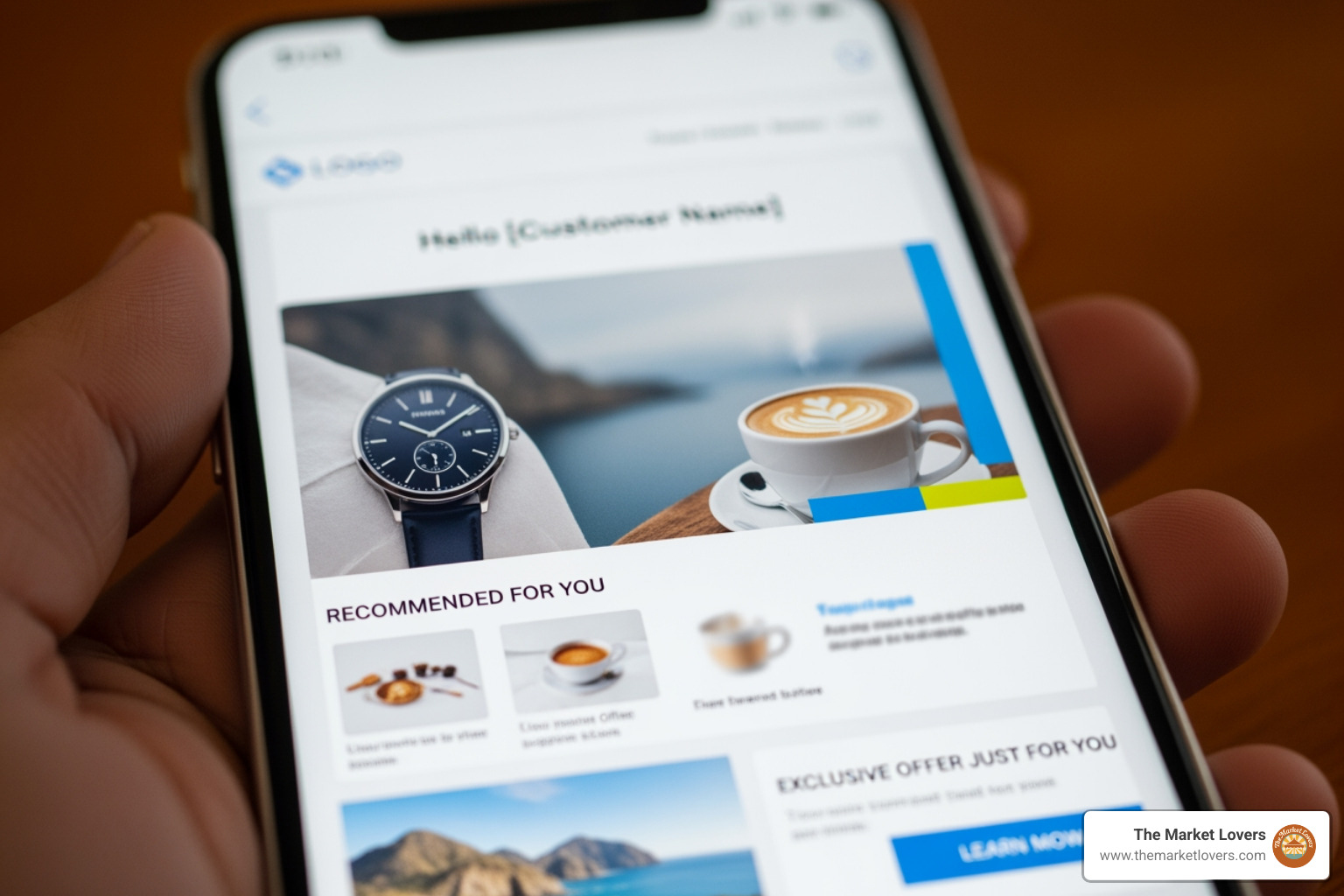 personalized marketing email on a phone screen - Customer loyalty strategies