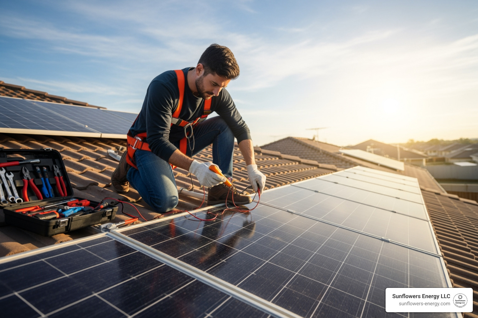 a solar monitoring app on a smartphone showing a performance drop - solar repair service