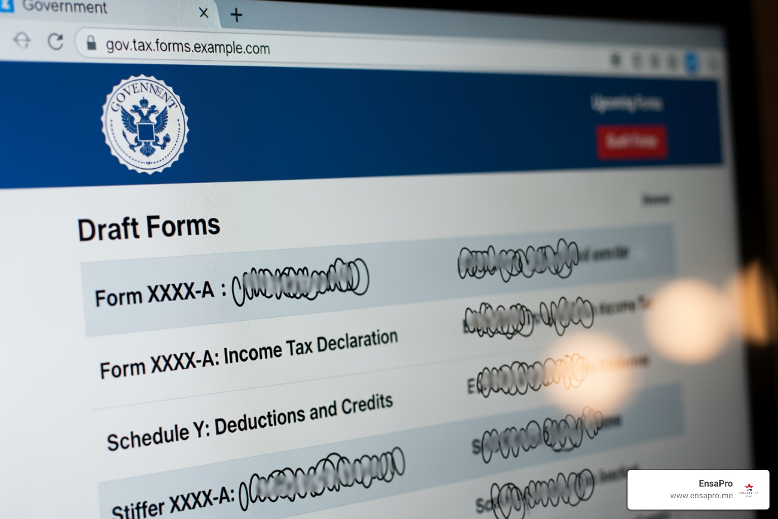 computer screen showing IRS draft forms webpage - draft income tax return computer screen showing IRS draft forms webpage - draft income tax return