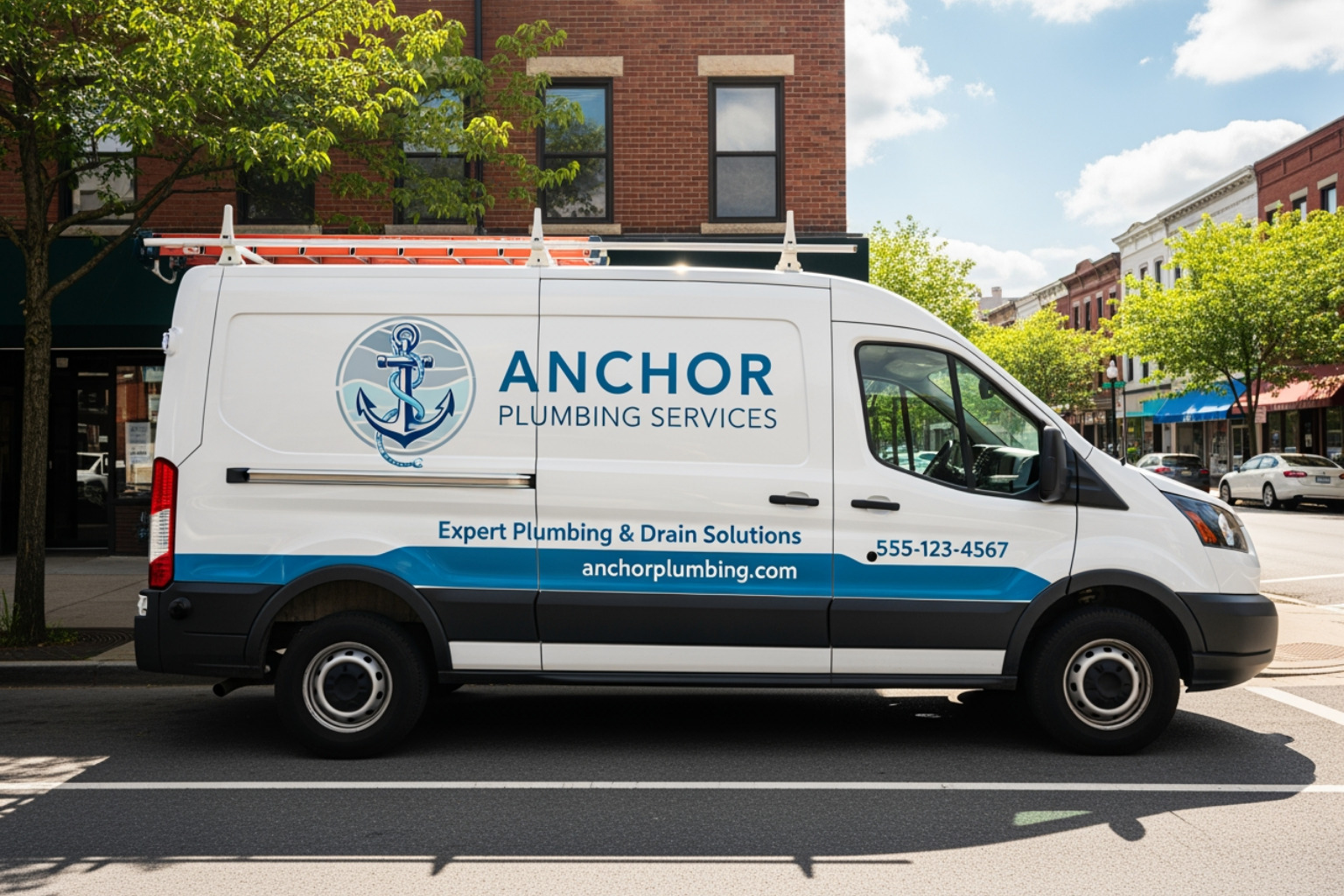 image of a plumbing company's van highlighting "Certified & Licensed Professionals" - Plumber Certification Requirements