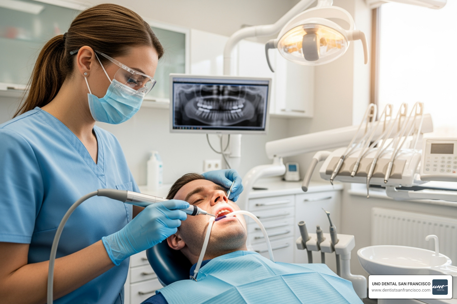 a dental hygienist performing a professional teeth cleaning - Cleaning teeth after braces a dental hygienist performing a professional teeth cleaning - Cleaning teeth after braces