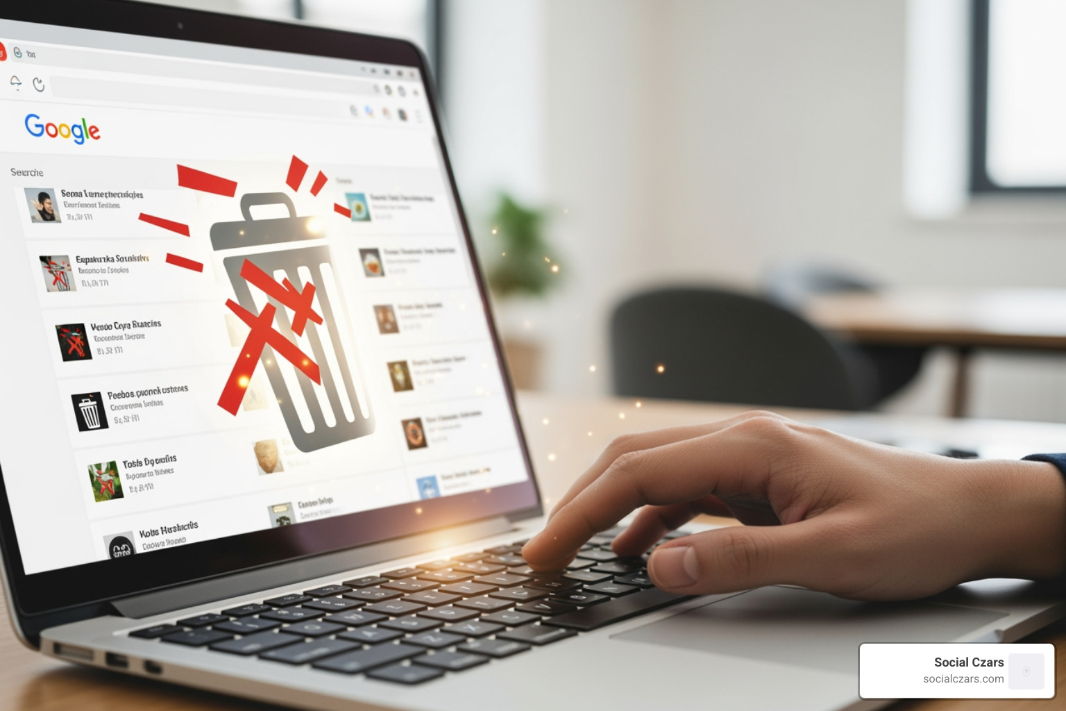 user deleting a social media post - how to delete google search results