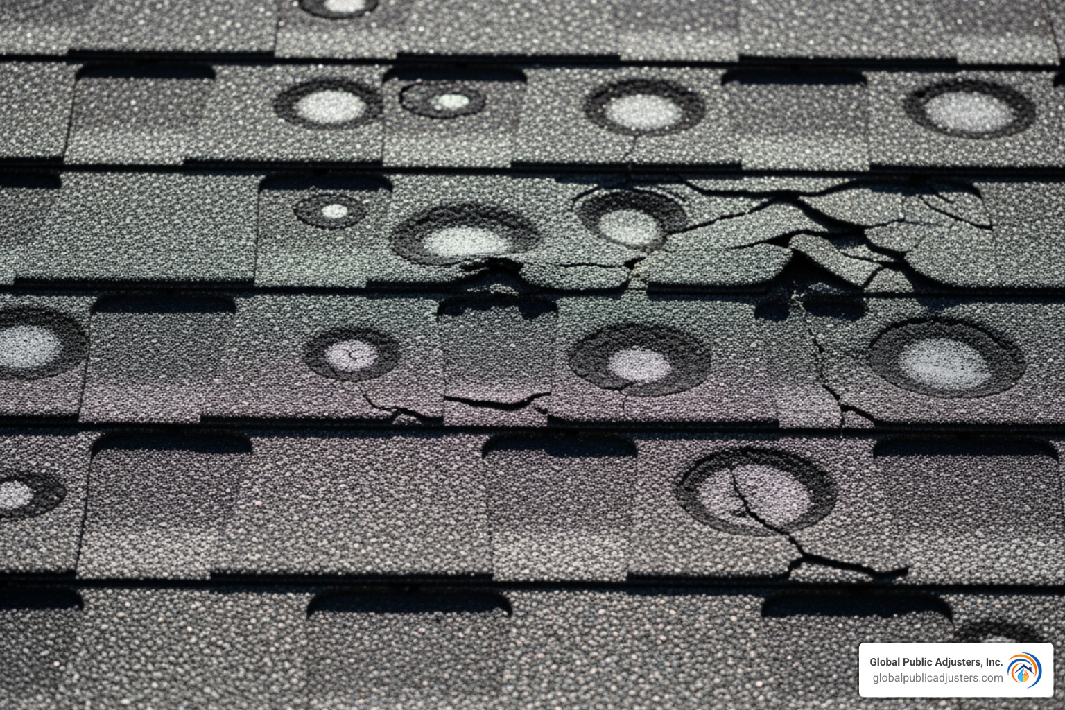hail damage on asphalt roof shingles - hail damage home insurance