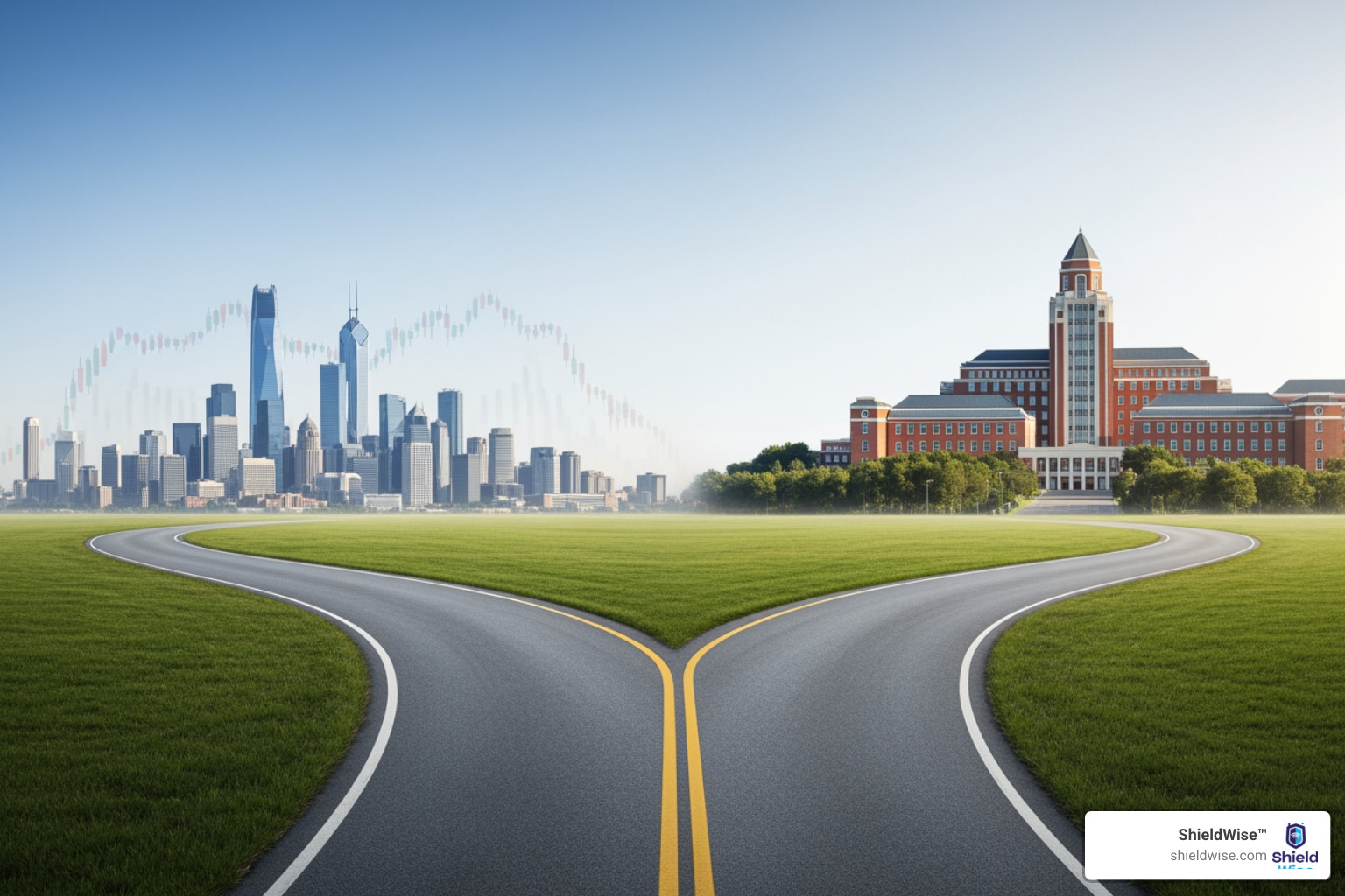 split path, one labeled "IUL" and the other "529 Plan" - iul policy for children education planning