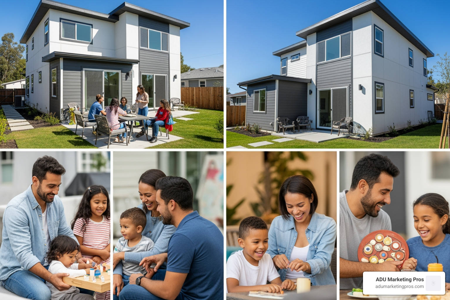 A family enjoying a newly built ADU in their San Diego backyard, highlighting the lifestyle benefits. - adu builder san diego A family enjoying a newly built ADU in their San Diego backyard, highlighting the lifestyle benefits. - adu builder san diego