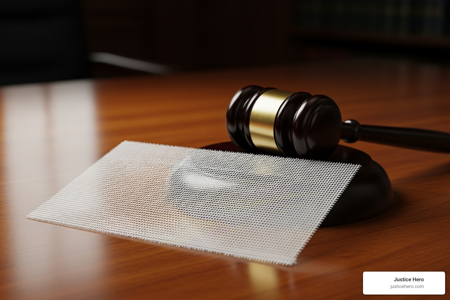 Gavel and medical device - Hernia mesh mass tort