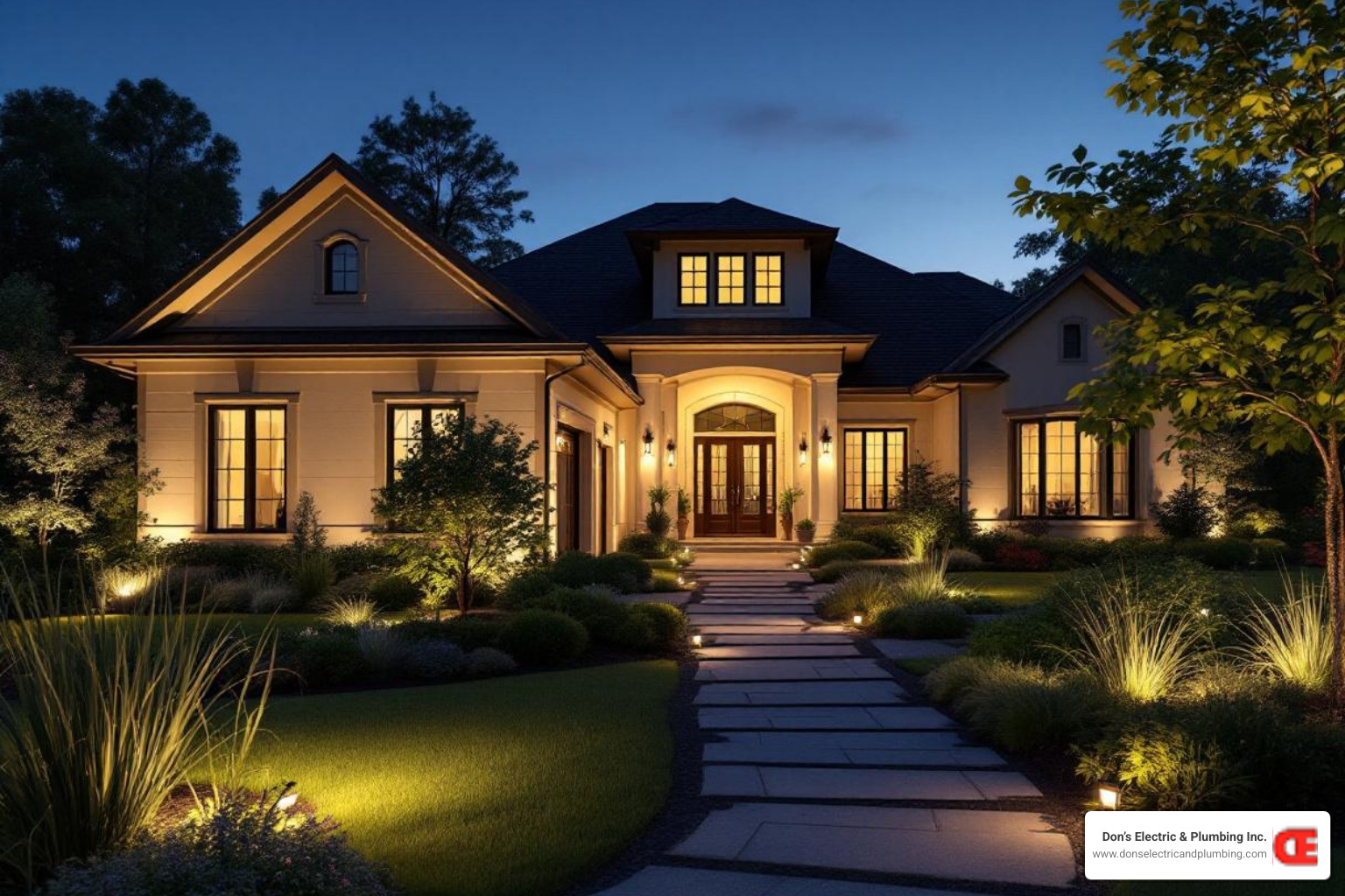 Infographic showing the key benefits of professional lighting installation: enhanced safety with properly lit walkways and entry points, increased home value through improved curb appeal, energy savings with LED technology up to 75% more efficient than traditional bulbs, custom design tailored to your property layout, and professional installation ensuring code compliance and system longevity - lighting service in salsbury ny Infographic showing the key benefits of professional lighting installation: enhanced safety with properly lit walkways and entry points, increased home value through improved curb appeal, energy savings with LED technology up to 75% more efficient than traditional bulbs, custom design tailored to your property layout, and professional installation ensuring code compliance and system longevity - lighting service in salsbury ny