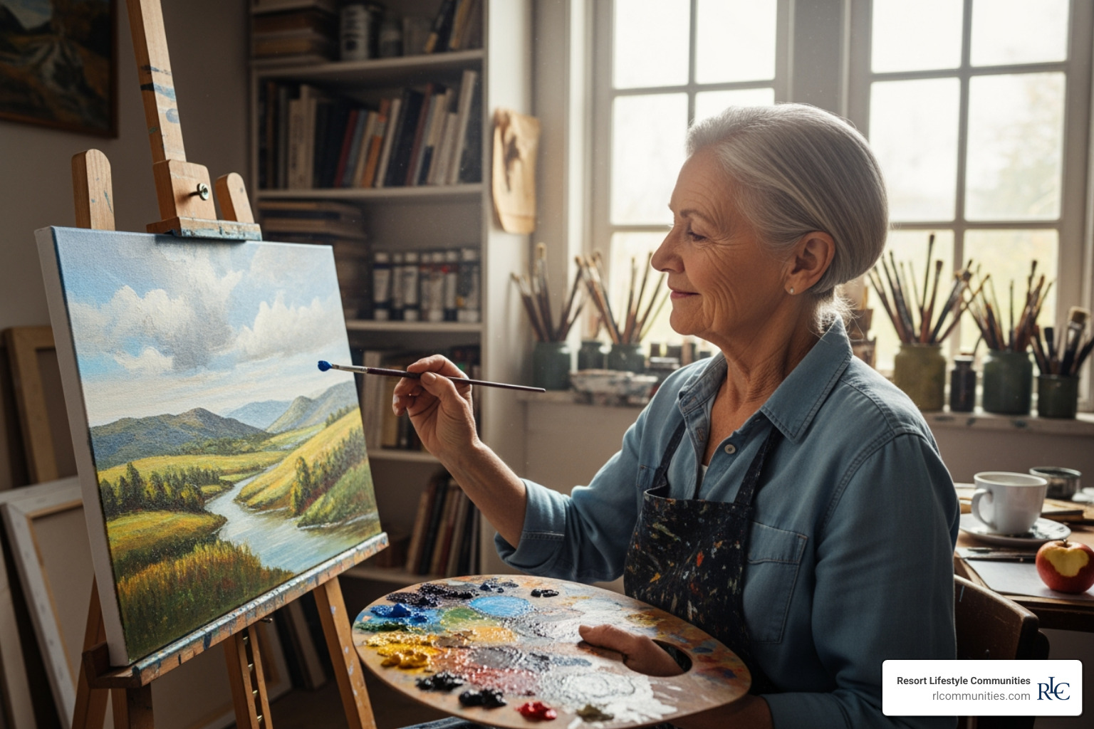 senior painting - art therapy seniors