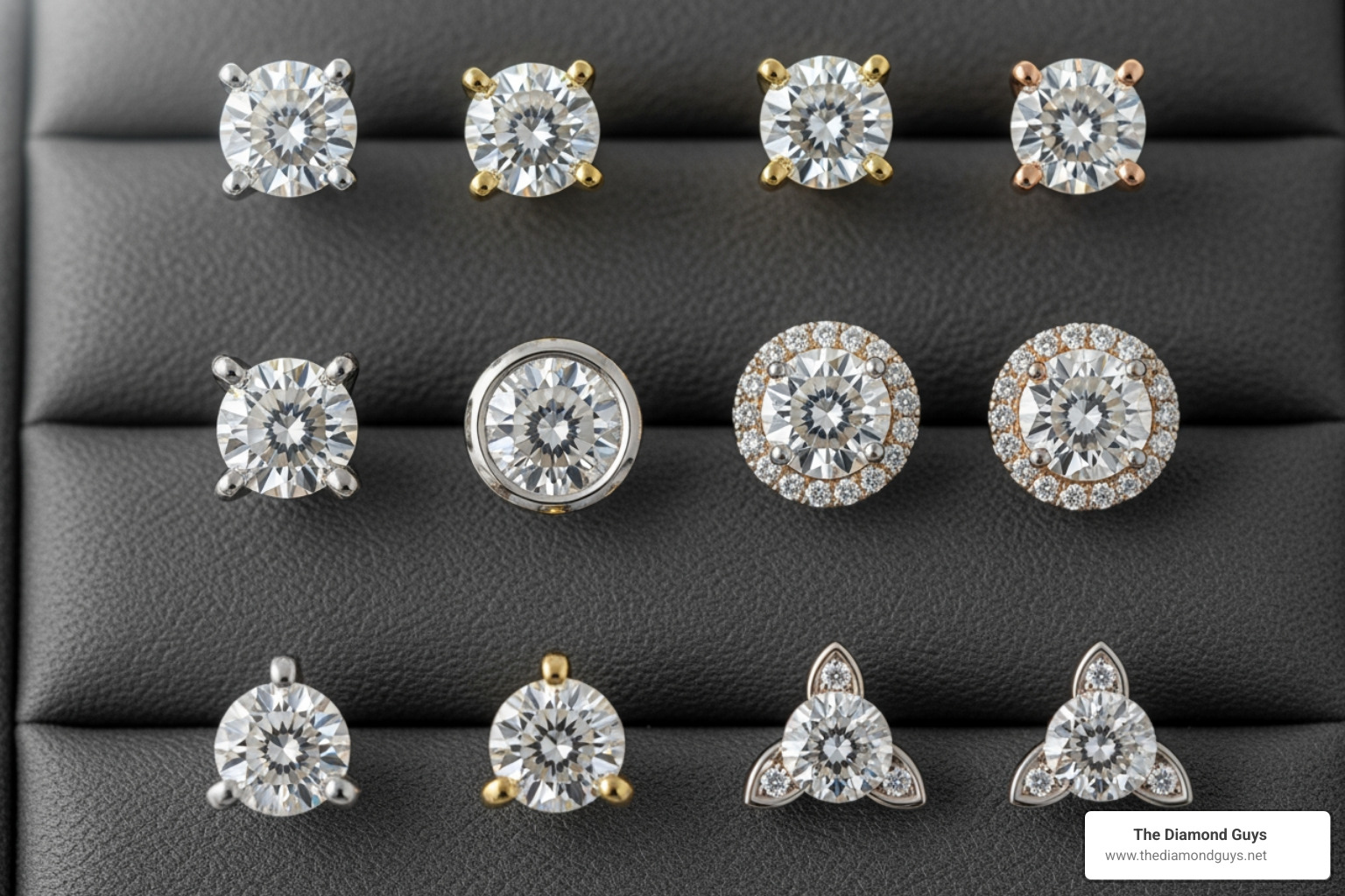 different metal colors and setting types for diamond studs - buy real diamond studs different metal colors and setting types for diamond studs - buy real diamond studs