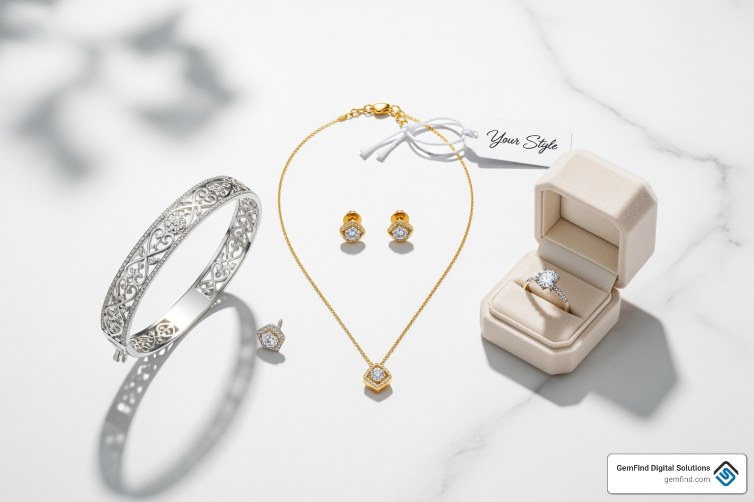 clean, neat, and mobile-responsive jewelry website layout - Jewelry online store