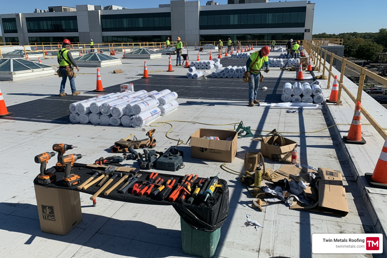 clean and organized commercial roofing worksite - local commercial roofing companies clean and organized commercial roofing worksite - local commercial roofing companies