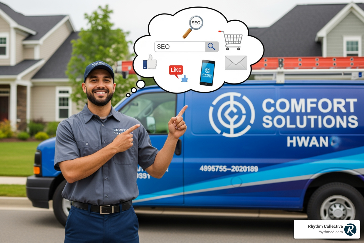 Google search results showing local map pack for "hvac repair near me" - marketing for HVAC companies Google search results showing local map pack for "hvac repair near me" - marketing for HVAC companies