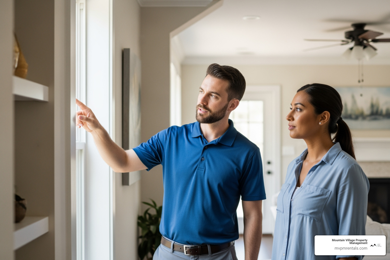 property manager conducting a walkthrough with a tenant - Investment property management