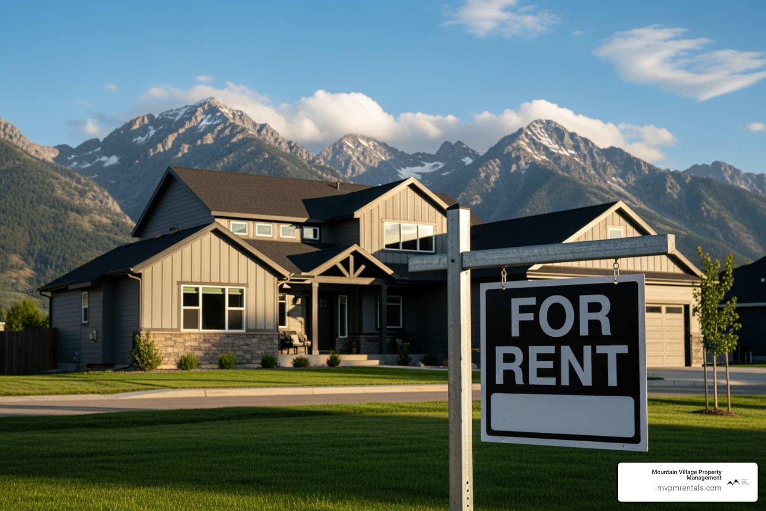 For Rent sign in Bozeman - property management companies bozeman mt