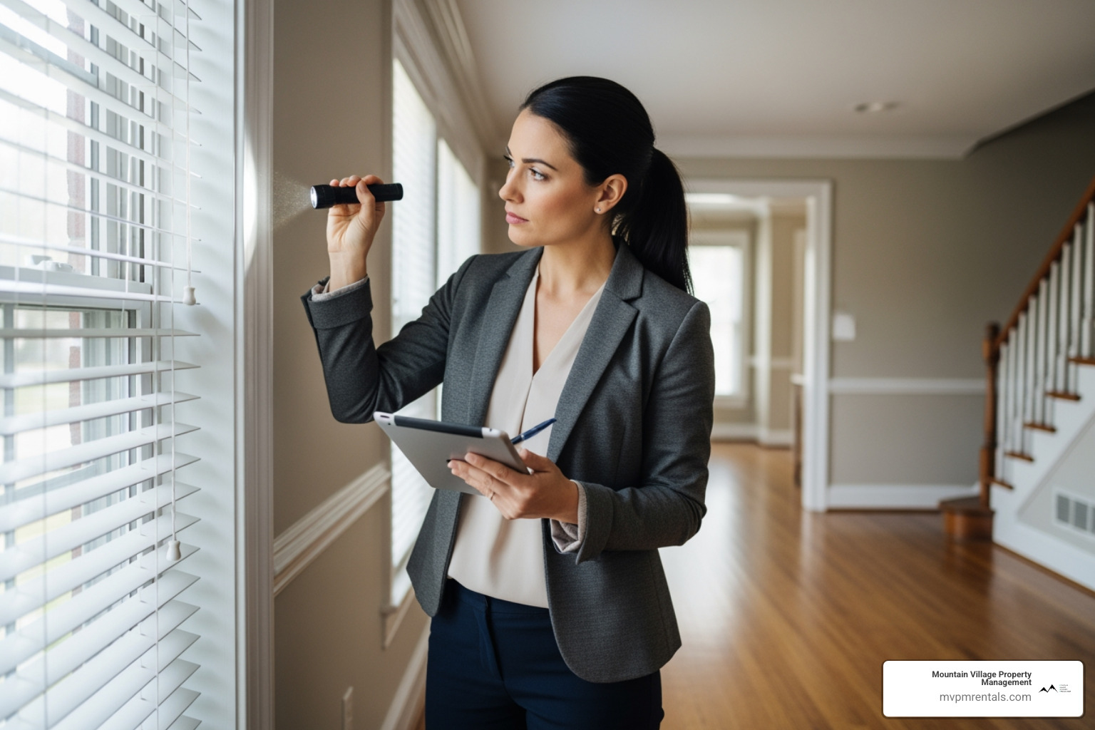 property manager inspecting a home - property management services