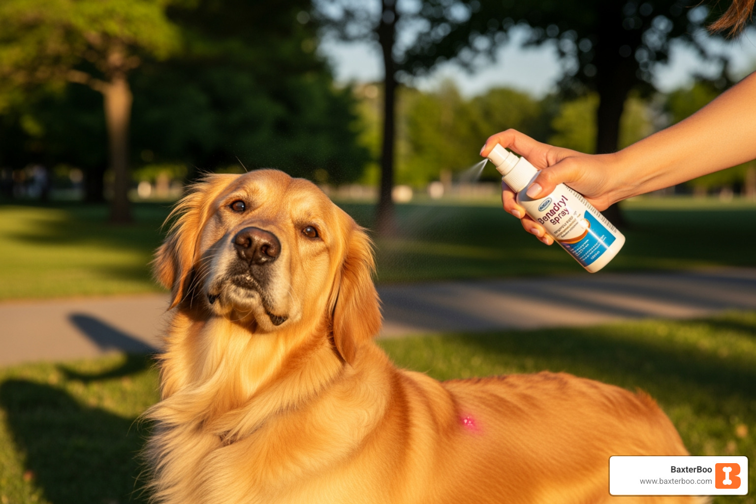 A Benadryl spray bottle next to a diagram of a dog's skin layers - benadryl spray for dogs A Benadryl spray bottle next to a diagram of a dog's skin layers - benadryl spray for dogs