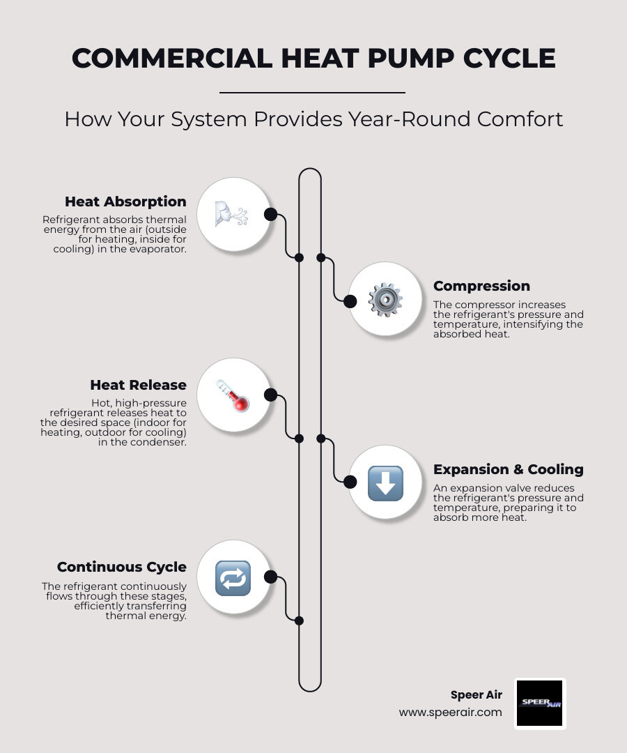 infographic explaining the heating and cooling cycle of a commercial heat pump - commercial heat pump replacement in middlesex county, nj infographic infographic-line-5-steps-elegant_beige infographic explaining the heating and cooling cycle of a commercial heat pump - commercial heat pump replacement in middlesex county, nj infographic infographic-line-5-steps-elegant_beige