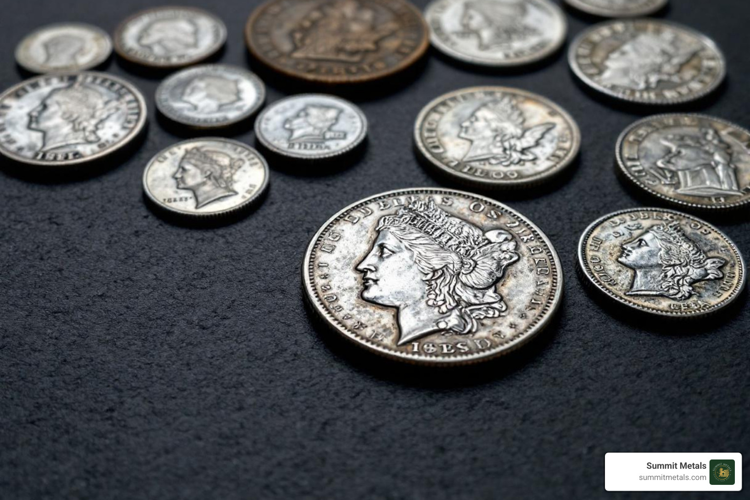 timeline of US silver coinage - circulated silver coins