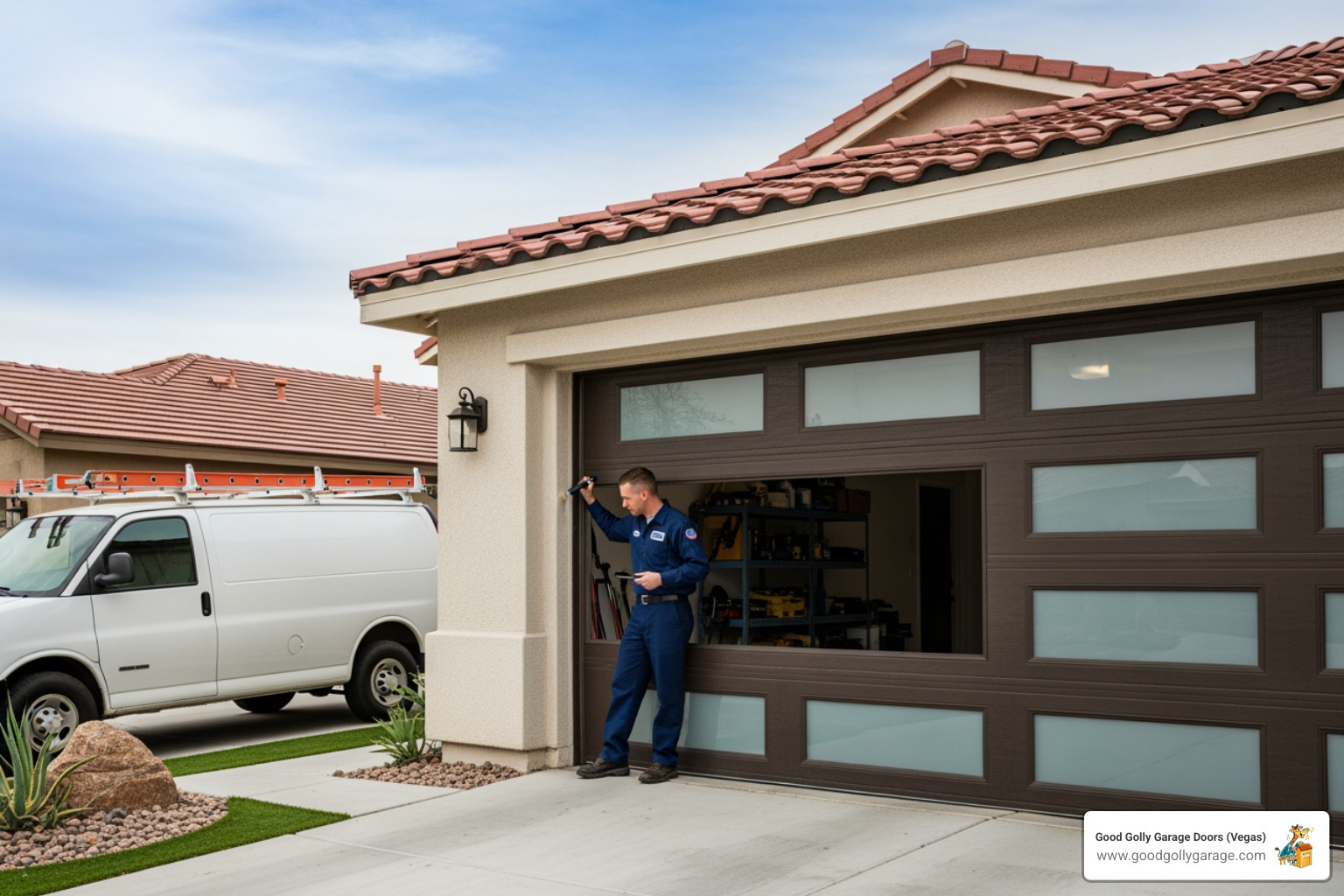 infographic showing benefits of regular garage door maintenance including extended 15-30 year lifespan, reduced repair costs, improved home safety through functional sensors and balanced springs, better energy efficiency from sealed weather stripping, and enhanced curb appeal from well-maintained doors - Best Garage Door Maintenance Henderson NV