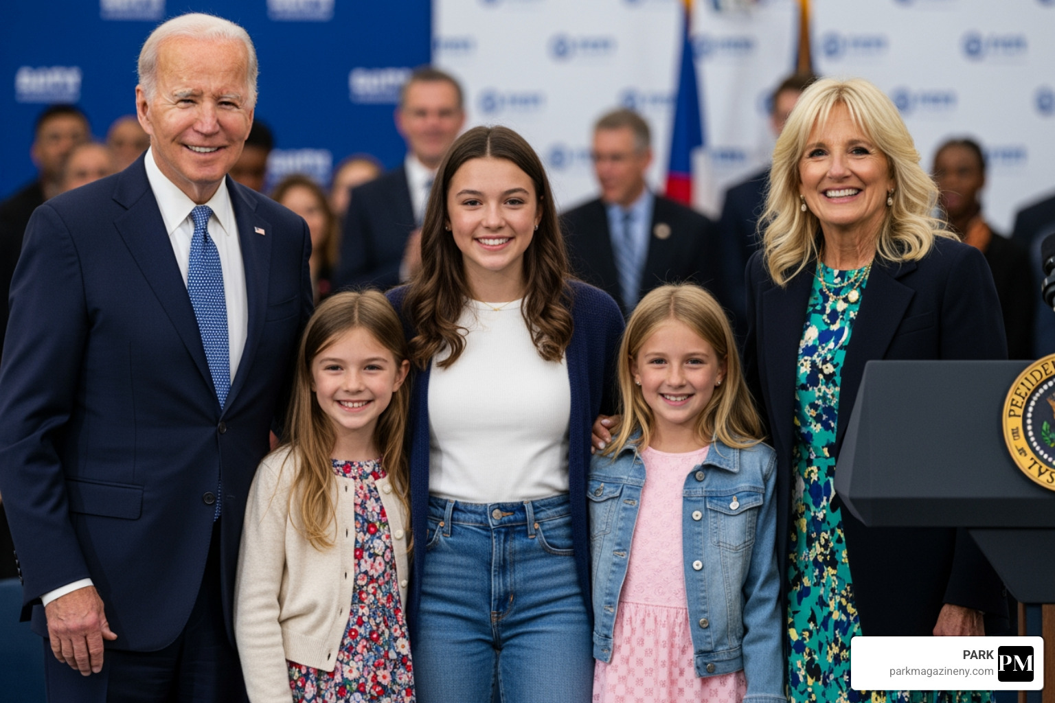 Finnegan Biden with her sisters and grandparents - finnegan biden