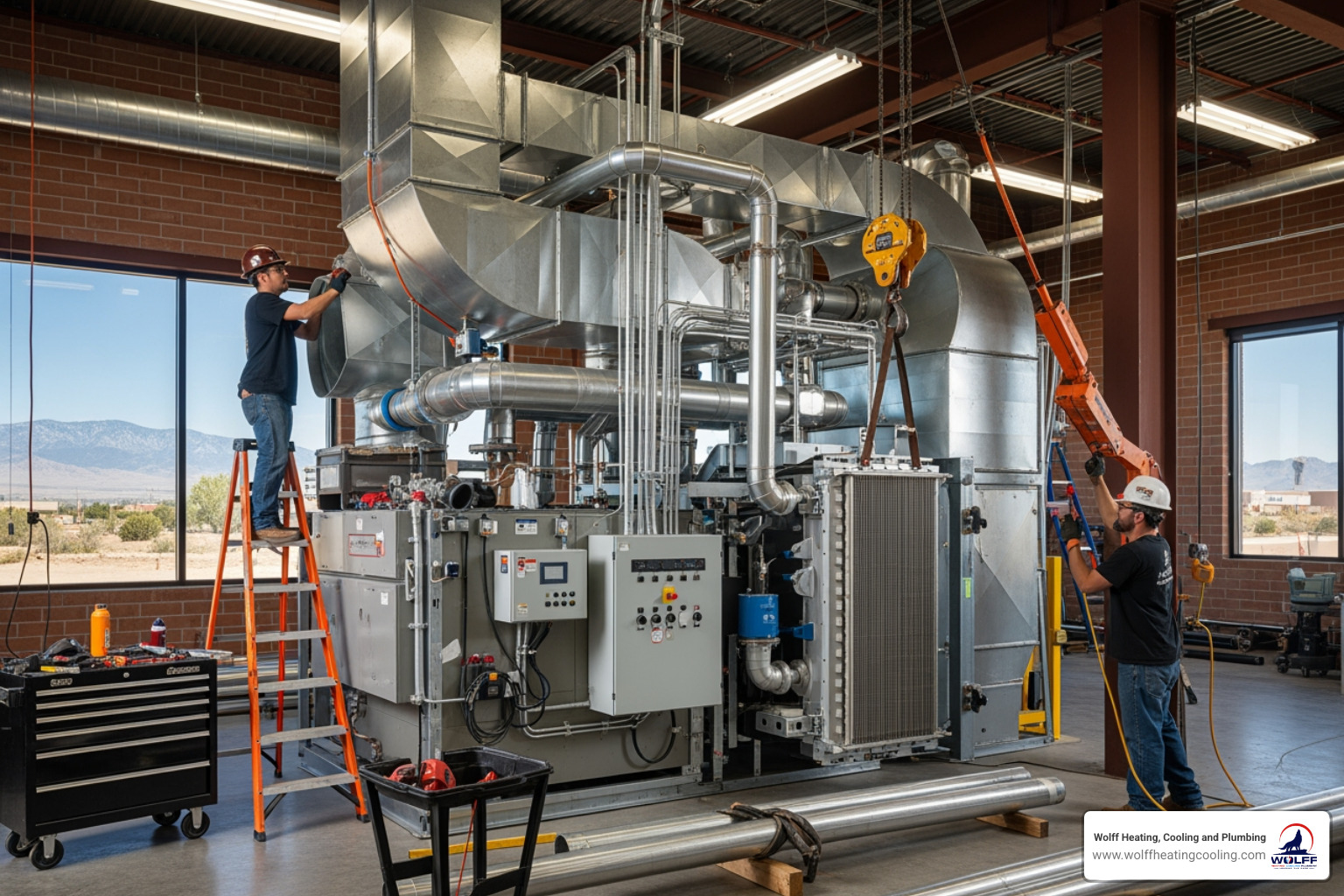 Infographic showing the top 5 signs a commercial furnace needs replacement: frequent repairs, rising energy bills indicating inefficiency, system age exceeding 15 years, inconsistent heating across different zones, and strange noises or poor indoor air quality - commercial furnace installation in albuquerque, nm Infographic showing the top 5 signs a commercial furnace needs replacement: frequent repairs, rising energy bills indicating inefficiency, system age exceeding 15 years, inconsistent heating across different zones, and strange noises or poor indoor air quality - commercial furnace installation in albuquerque, nm