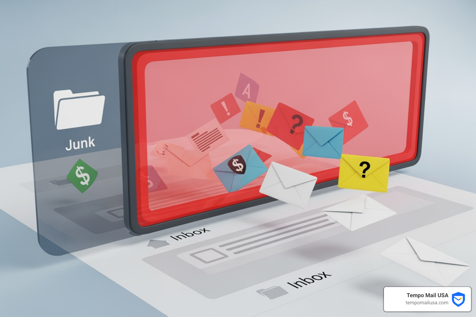 of the "Report spam" and "Not spam" buttons in the Gmail interface - gmail junk mail filter