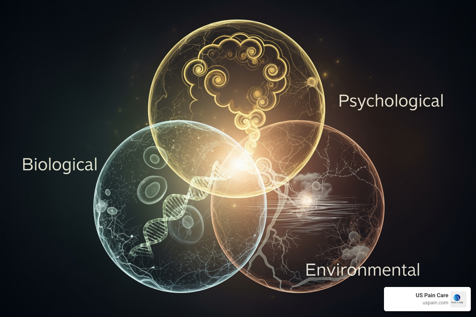 interconnected circles showing biological, psychological, and environmental factors - clinical depression interconnected circles showing biological, psychological, and environmental factors - clinical depression