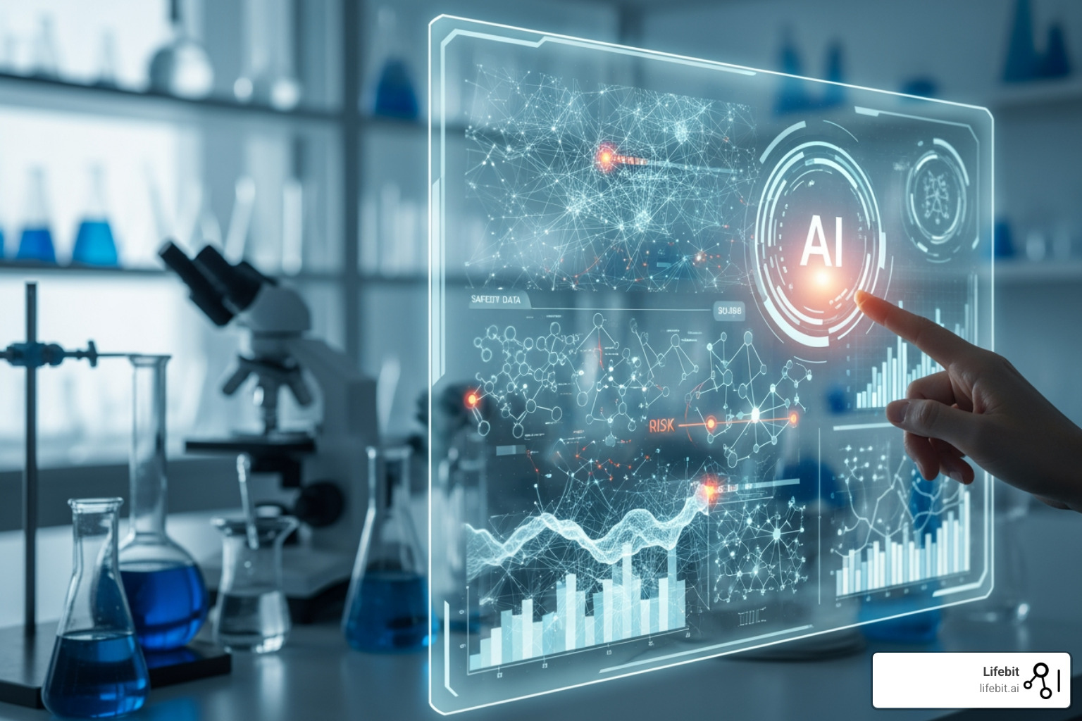 A complex, manual workflow chart with multiple human review steps and bottlenecks - drug safety ai