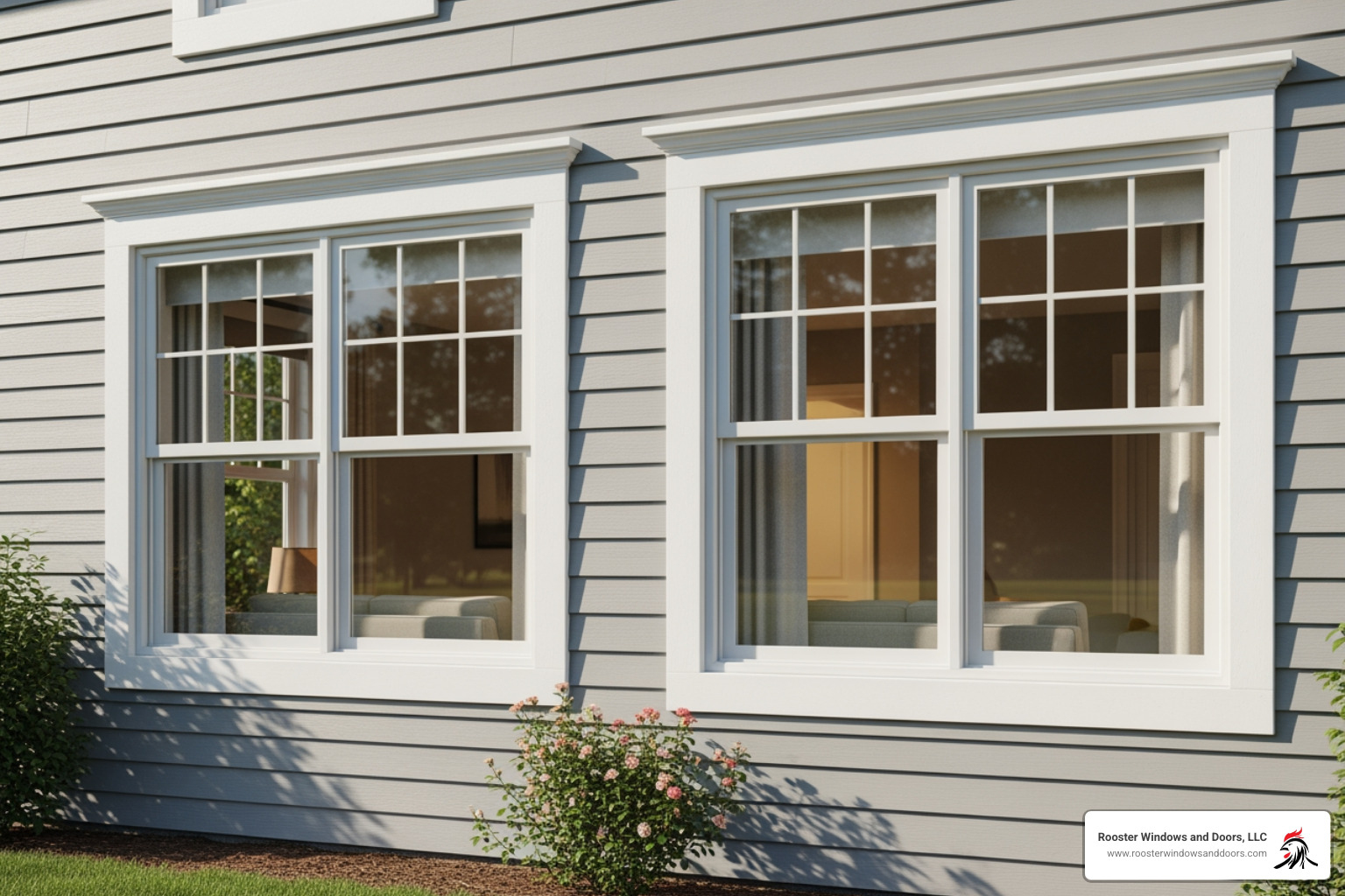 twin double hung windows