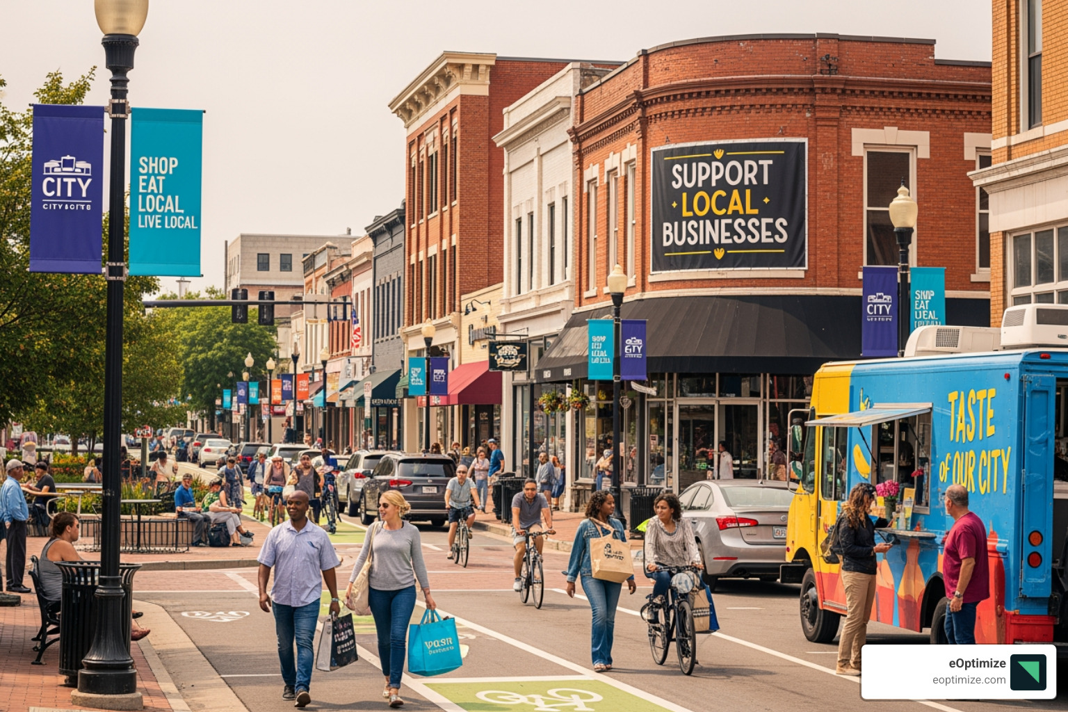 Smartphone displaying optimized business profile on map - Drive local traffic