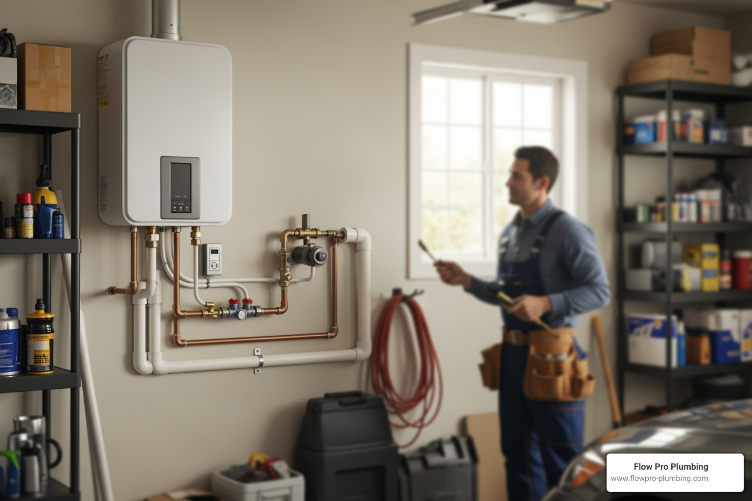 Infographic comparing tankless water heaters to traditional tank models, showing on-demand heating process, energy efficiency ratings, 20+ year lifespan vs 10-15 years, space-saving wall-mount design, and annual maintenance requirements for hard water areas - best tankless water heater installation in brentwood, ca Infographic comparing tankless water heaters to traditional tank models, showing on-demand heating process, energy efficiency ratings, 20+ year lifespan vs 10-15 years, space-saving wall-mount design, and annual maintenance requirements for hard water areas - best tankless water heater installation in brentwood, ca