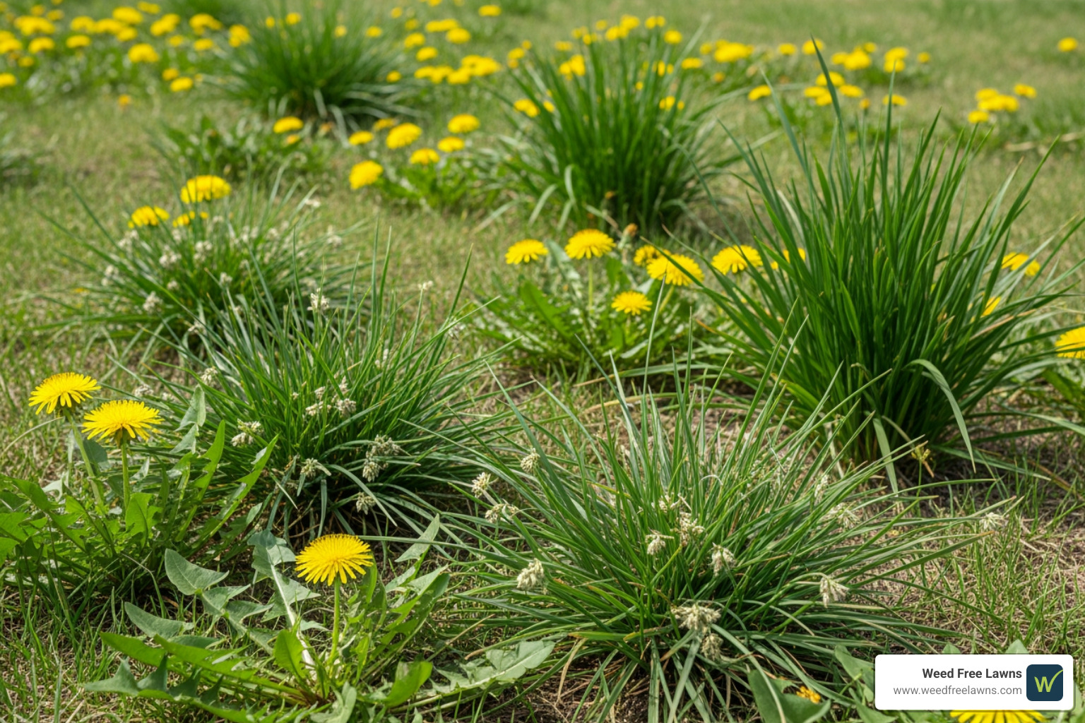 Common Oklahoma weeds like crabgrass, dandelions, and nutsedge - weed removal service