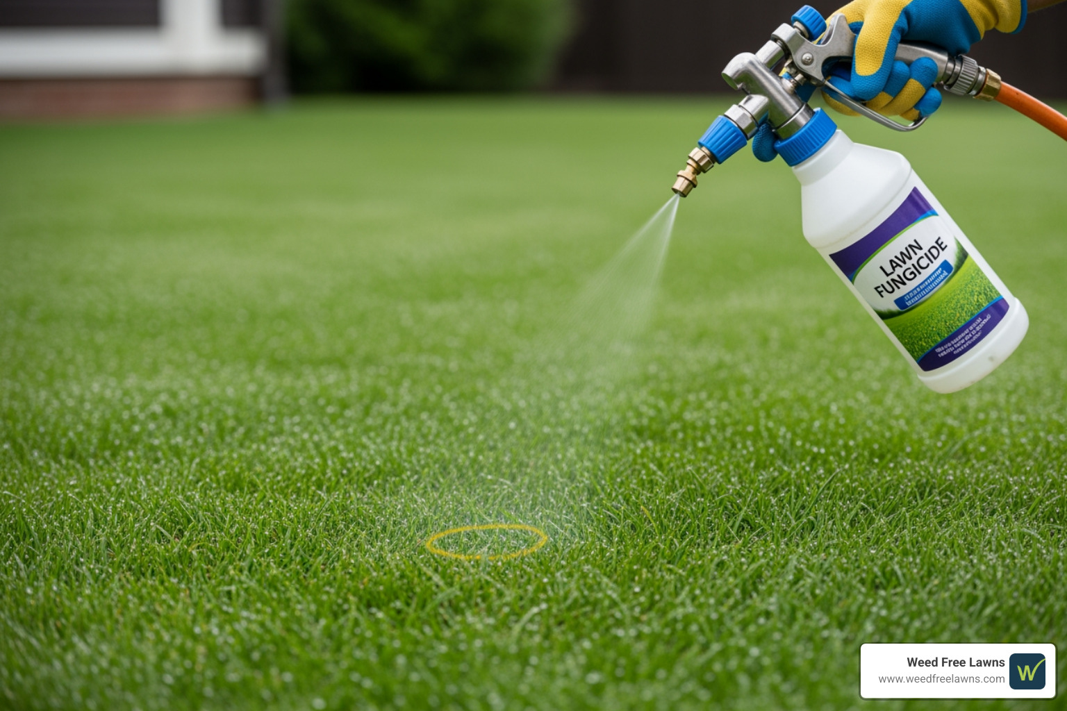 A healthy, properly mowed and watered lawn - lawn fungicide treatment