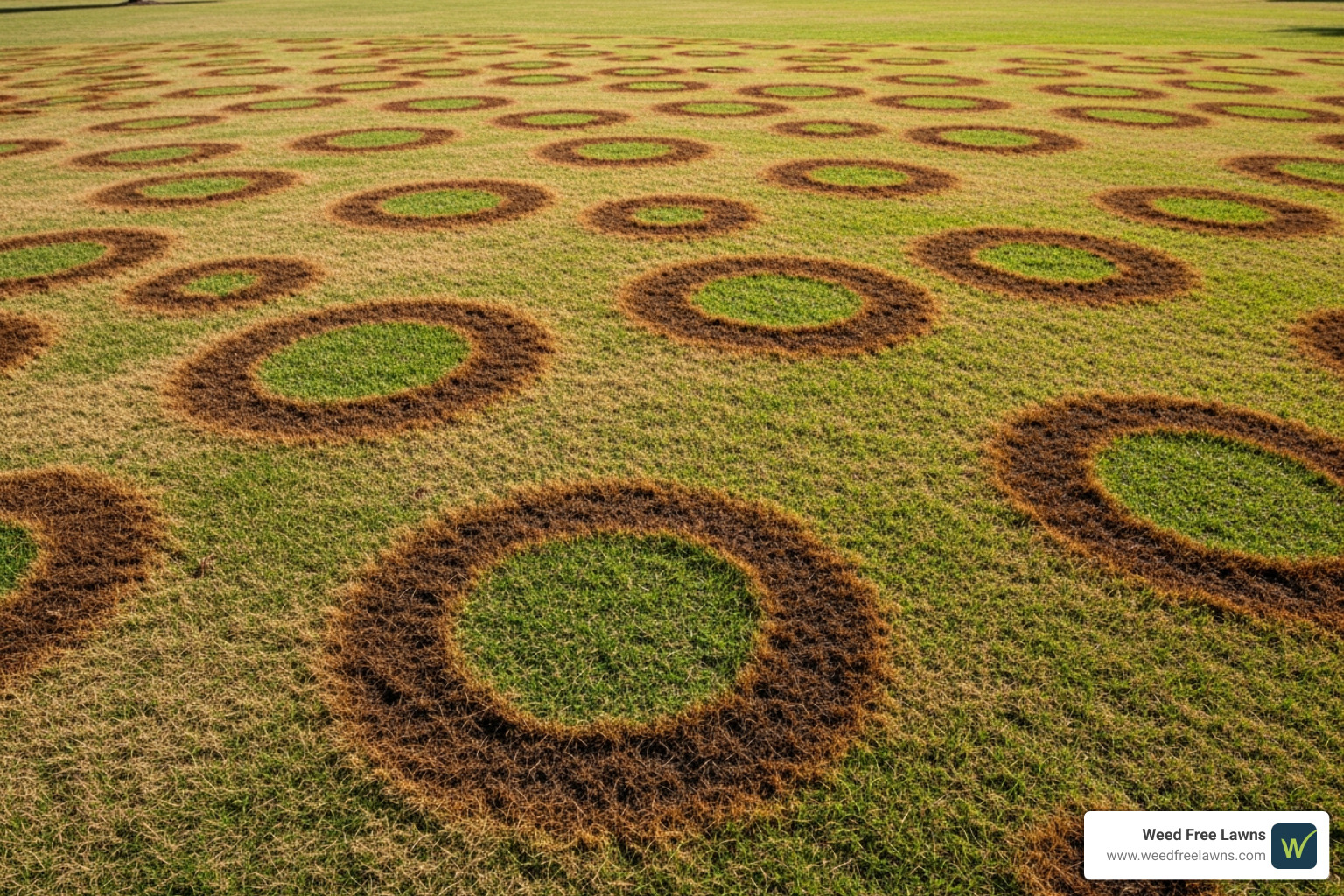 Brown Patch fungus on a fescue lawn - lawn fungicide treatment
