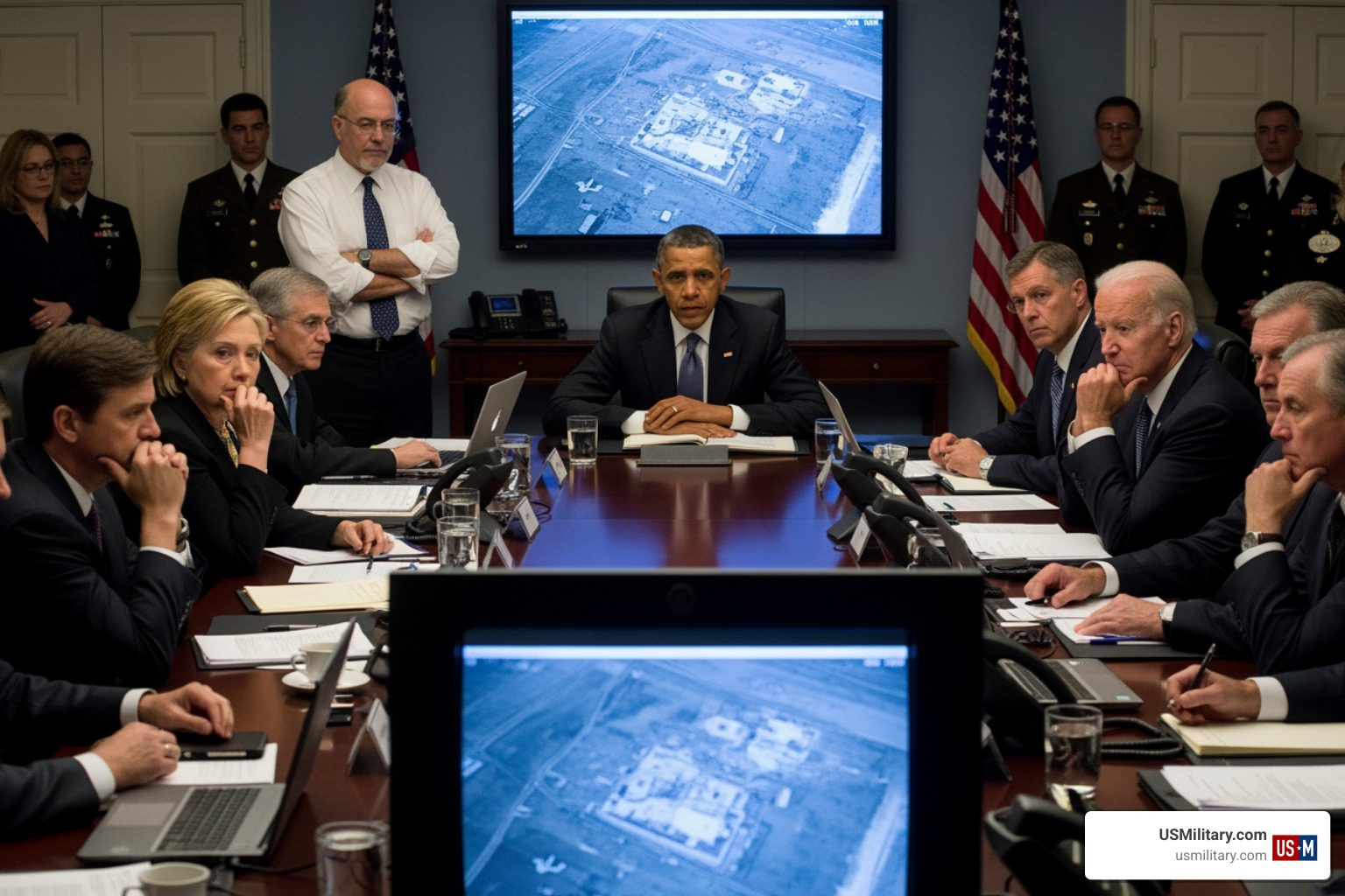 Situation Room during the Osama bin Laden raid - seal team six