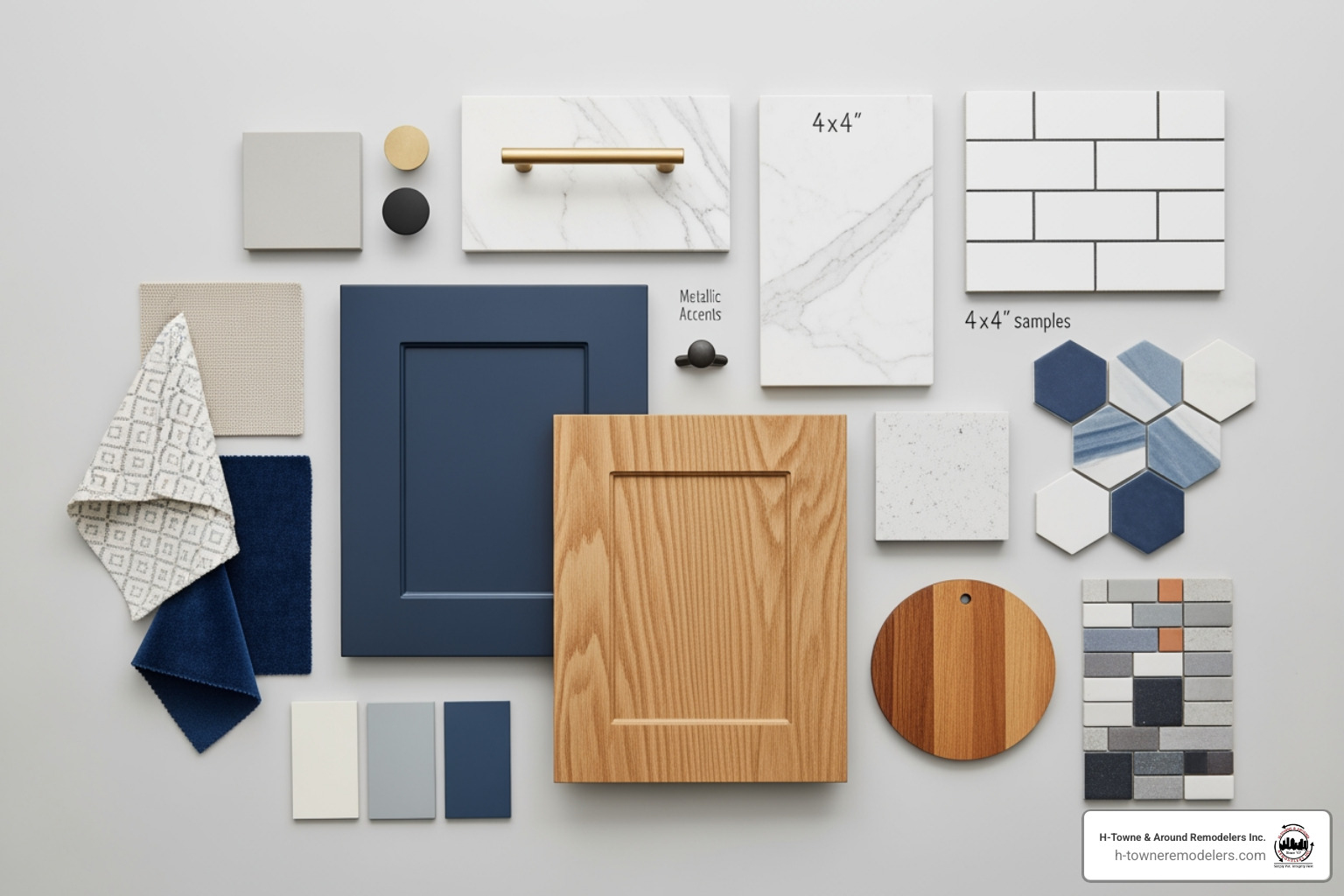 kitchen design mood board with material swatches - kitchen remodeling Houston kitchen design mood board with material swatches - kitchen remodeling Houston