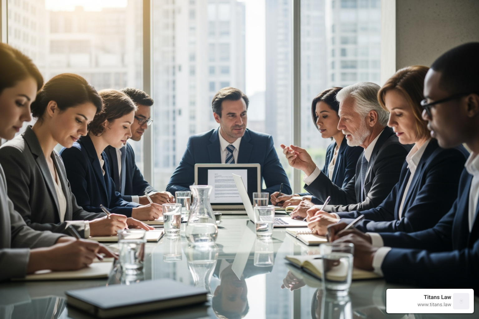 diverse group of legal professionals at different career stages in a meeting - corporate legal counsel diverse group of legal professionals at different career stages in a meeting - corporate legal counsel