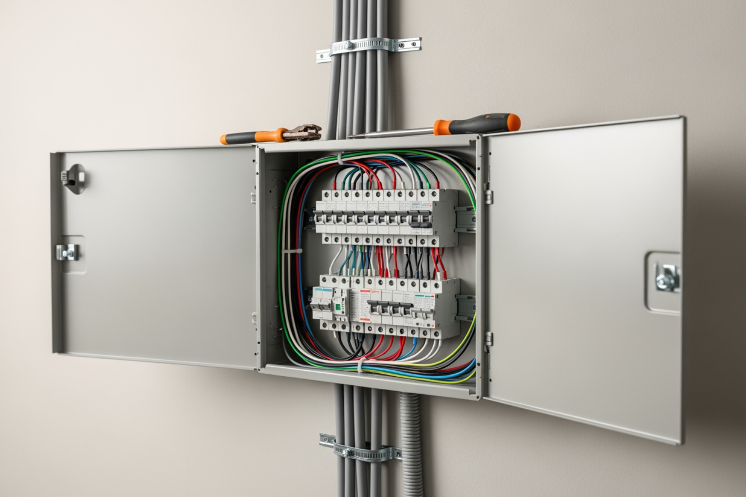 new electrical panel being installed - electric panel fuse new electrical panel being installed - electric panel fuse