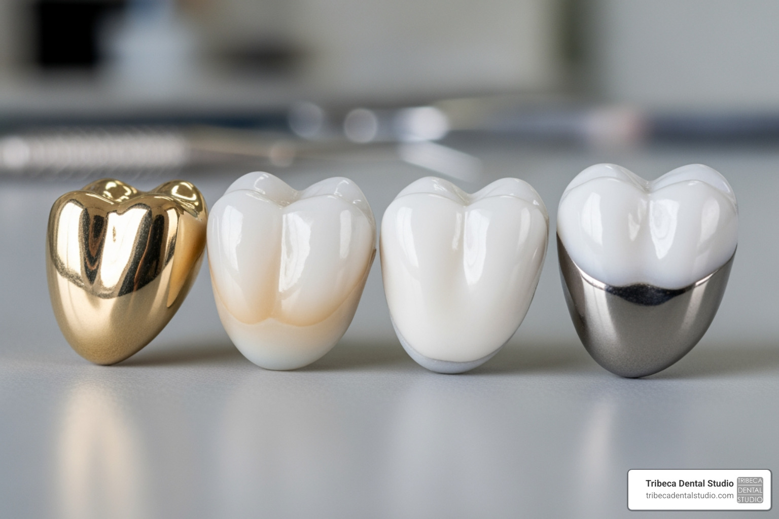 different types of dental crown materials - chipped tooth crown