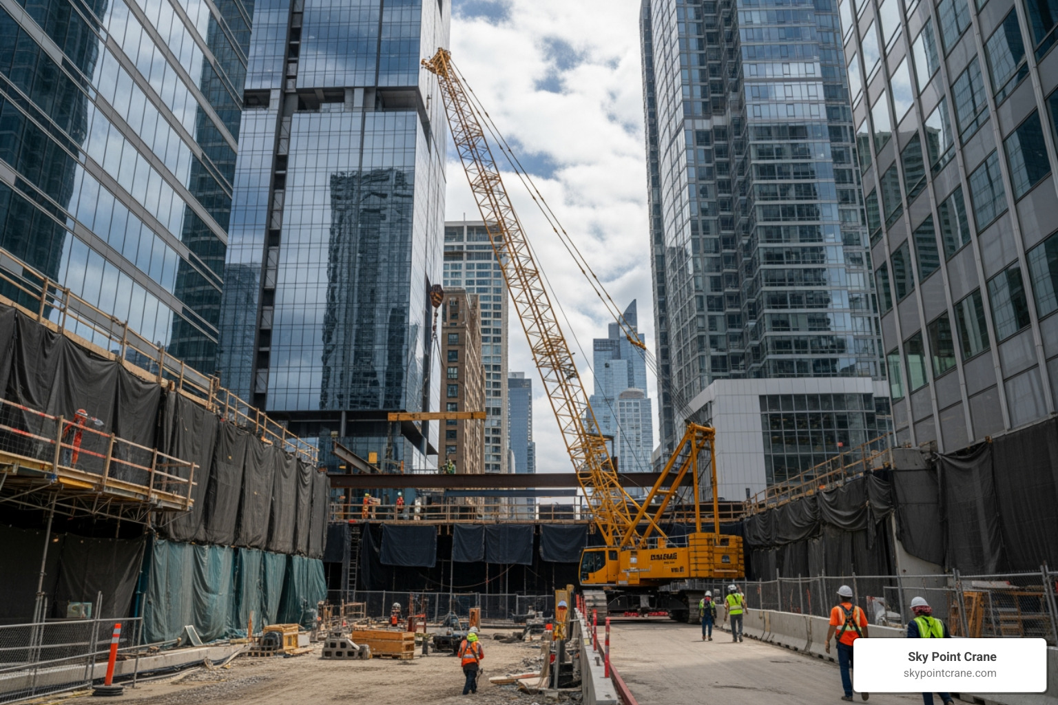 luffing-jib tower crane working in a tight urban space - tower crane rental maryland luffing-jib tower crane working in a tight urban space - tower crane rental maryland