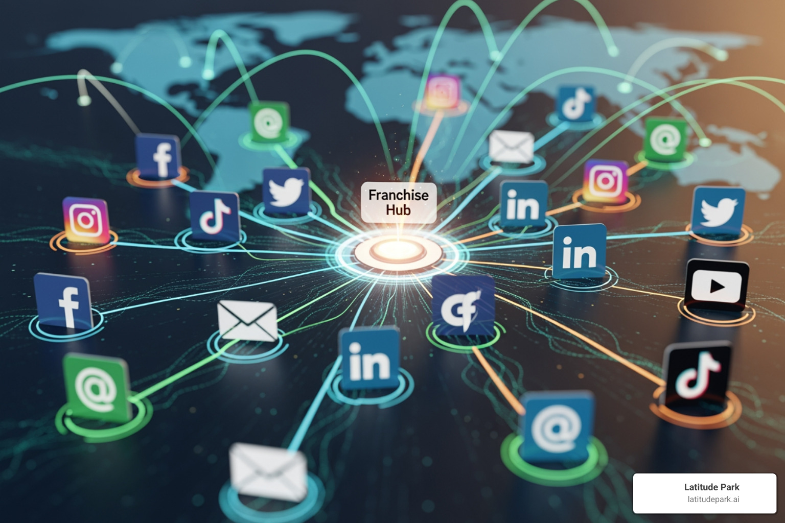 Diverse examples of franchise content: a blog post, an Instagram story, and a YouTube video - franchise content marketing