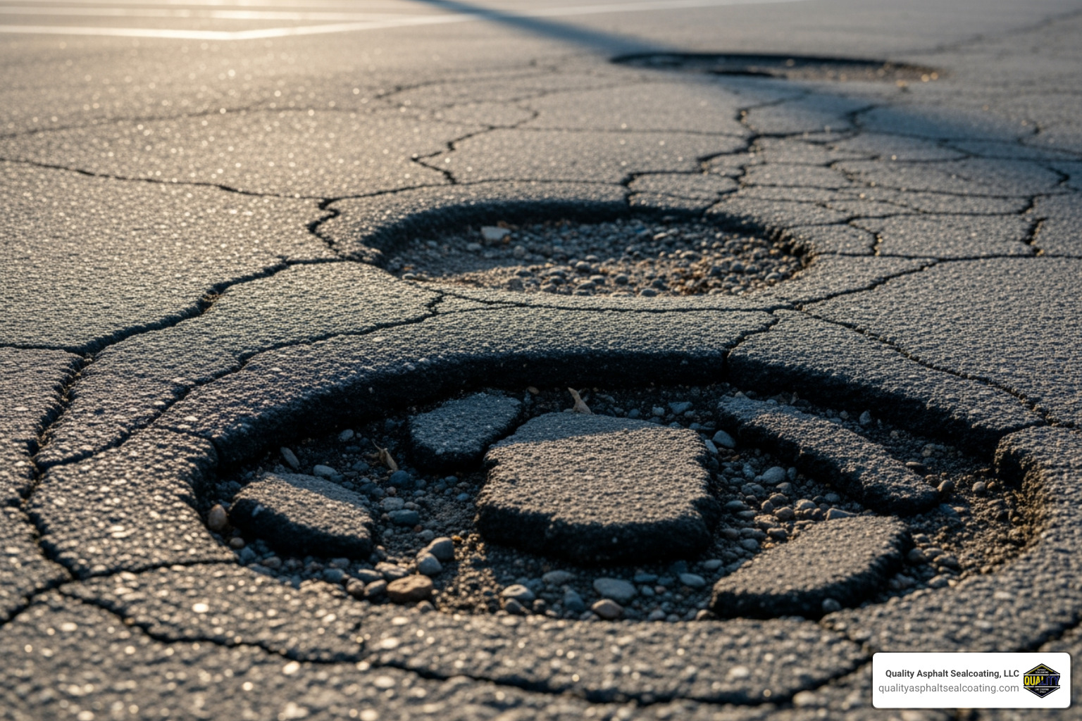 parking lot cracks and pothole - parking lot maintenance company near me