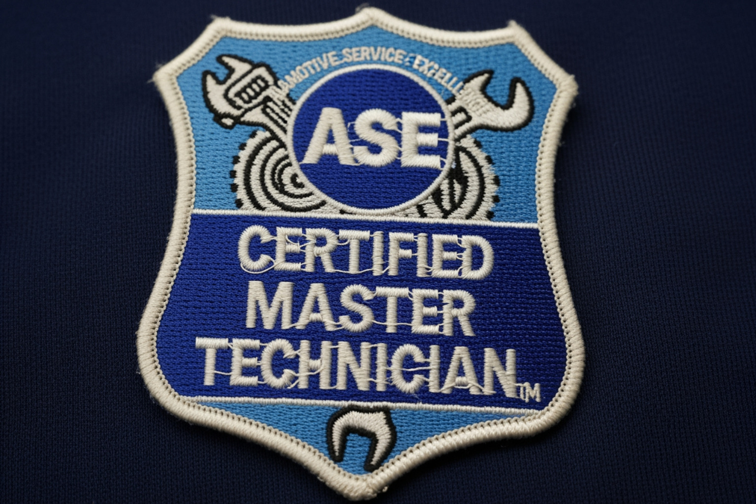 ASE Certified Master Technician patch - auto repair longview wa