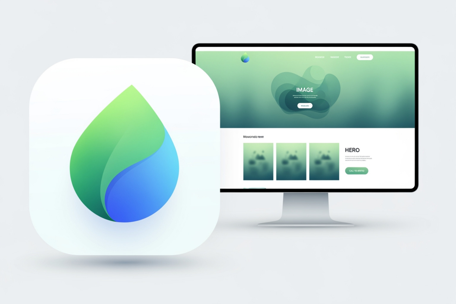 Belle Gibson's digital presence, showing a stylized app icon for 