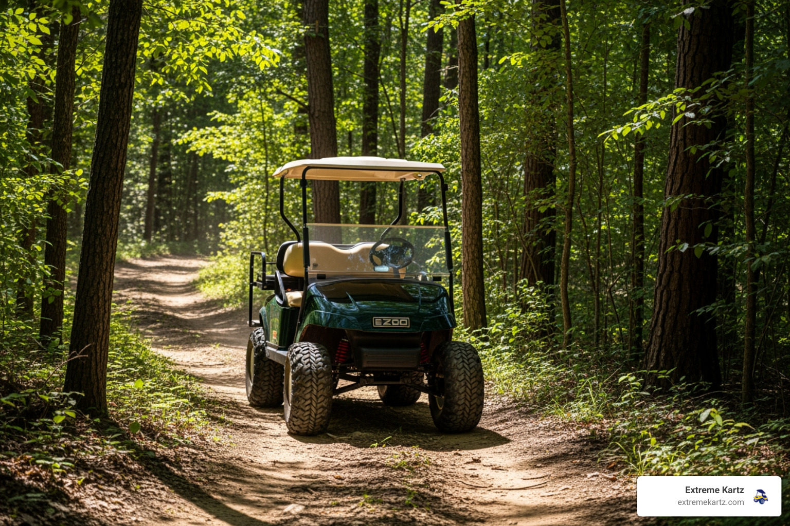 1995 EZGO golf cart on trail - 95 ezgo golf cart lift kit
