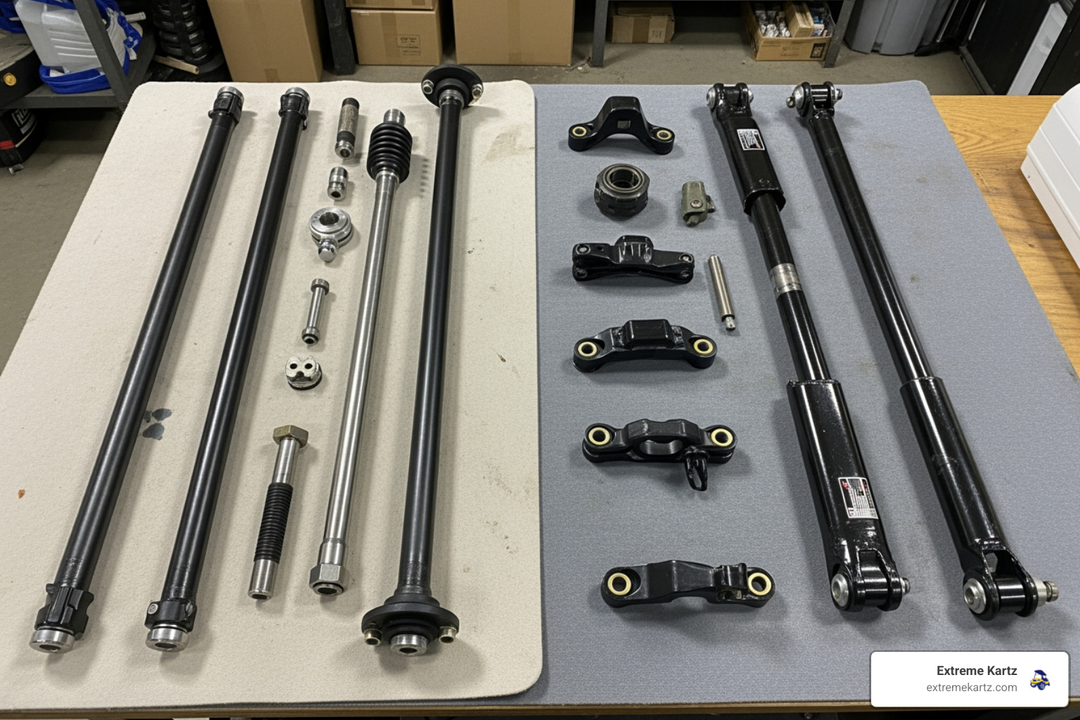comparing the components of a spindle lift kit versus an A-arm lift kit - 95 ezgo golf cart lift kit
