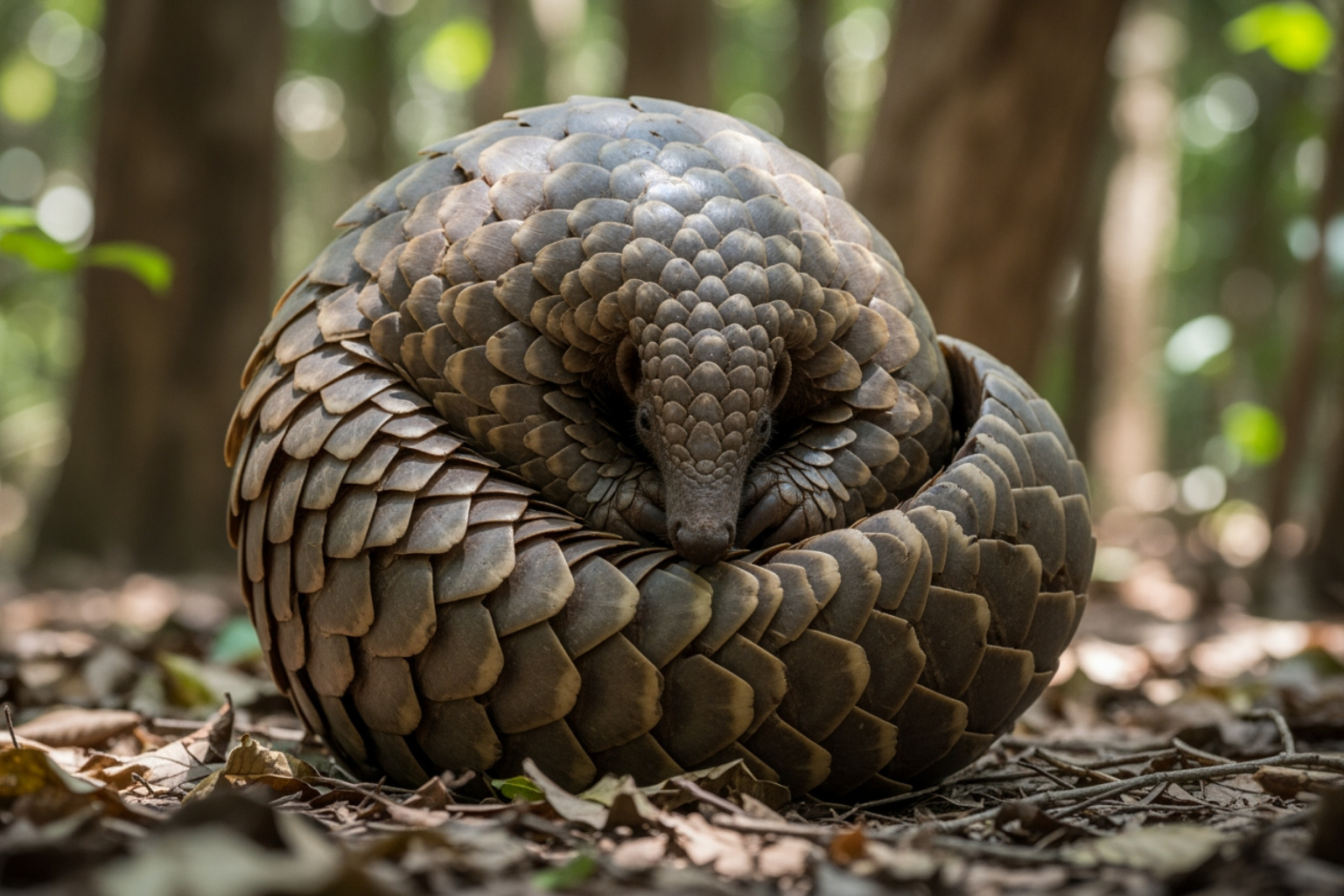 Pangolin, an animal with scales, curling into a ball - google earth day quiz Pangolin, an animal with scales, curling into a ball - google earth day quiz